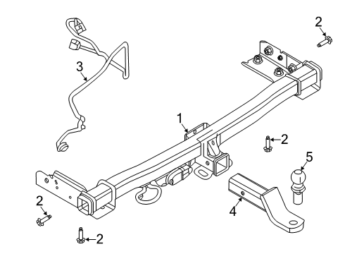 2020 Ford Explorer Trailer Hitch Components Diagram