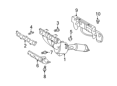 2011 Ford Fiesta Exhaust Manifold And Catalyst Diagram for MAE8Z-5G232-C