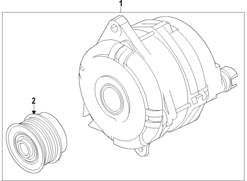 2021 Ford Explorer ALTERNATOR ASY Diagram for L1MZ-10346-E