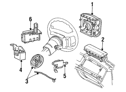 1993 Ford Crown Victoria Sensor Assembly Diagram for F2AZ14B004B