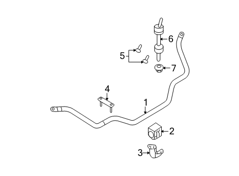 2012 Ford F-150 Stabilizer Bar & Components - Front Diagram