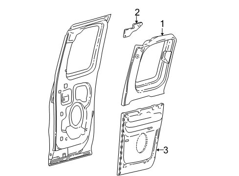 2002 Ford F-150 Interior Trim - Rear Door Diagram