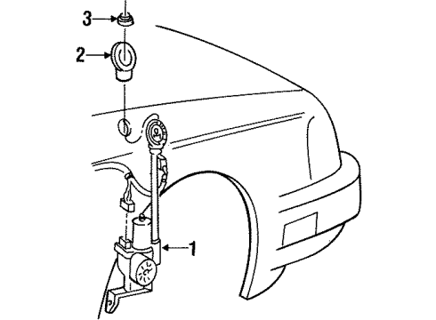 1990 Mercury Cougar Antenna & Radio Diagram