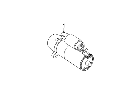 2001 Ford Focus Starter Motor Assembly Diagram for YS4Z-11002-EBRM