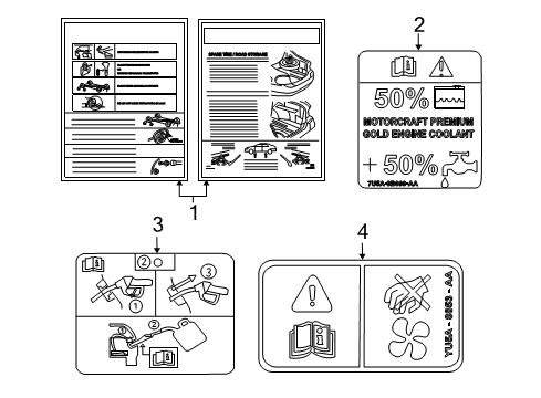 2010 Mercury Milan Information Labels Diagram 1 - Thumbnail