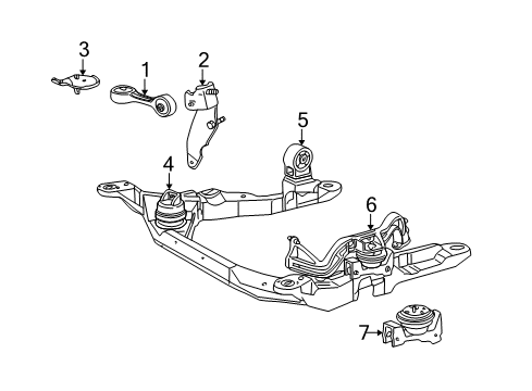 2002 Mercury Sable Bracket Diagram for YF1Z-6F055-BA