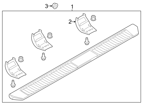 2024 Ford F-250 Super Duty Running Board Diagram