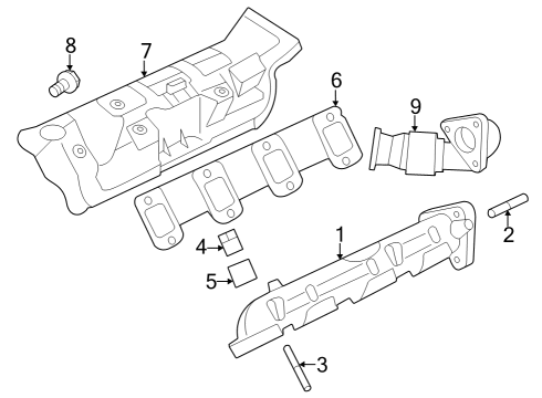 2023 Ford F-350 Super Duty Exhaust Manifold Diagram