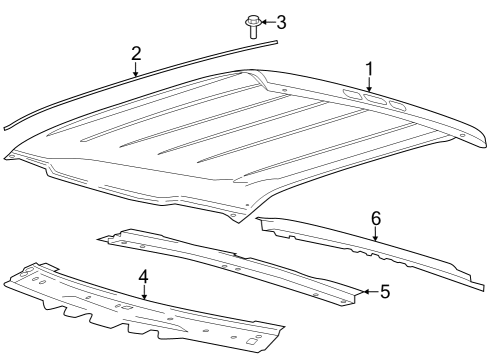 2024 Ford F-350 Super Duty Roof & Components Diagram 4 - Thumbnail