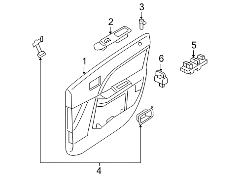 2005 Mercury Montego Door & Components Diagram