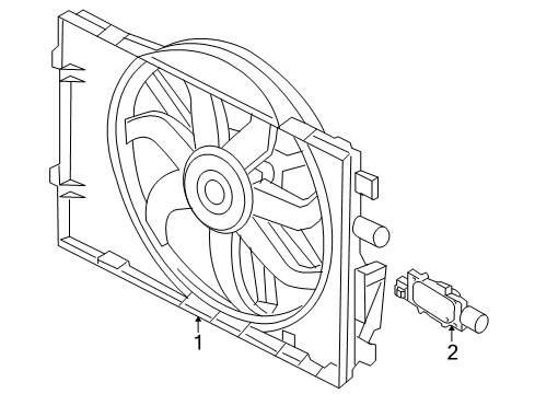 2014 Lincoln MKS Cooling System, Radiator, Water Pump, Cooling Fan Diagram 2 - Thumbnail