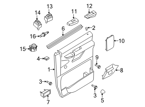 2008 Ford E-350 Super Duty Front Door Diagram 2 - Thumbnail