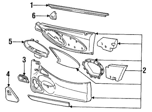 1995 Ford Mustang Speaker Assembly Diagram for F4ZZ-18808-K