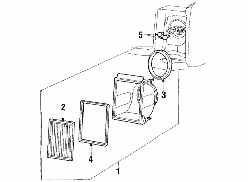 1987 Ford LTD Crown Victoria Tail Lamps, Backup Lamps Diagram