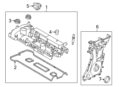 2014 Ford Explorer Valve & Timing Covers Diagram