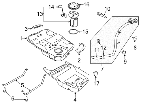 2019 Ford SSV Plug-In Hybrid Fuel System Components Diagram