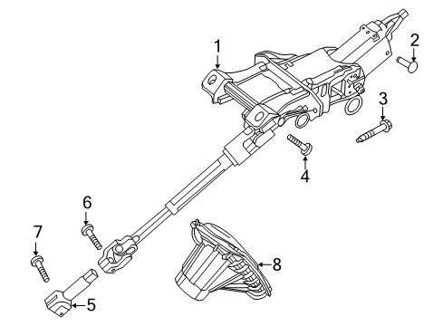 2013 Ford C-Max Column Assembly - Steering Diagram for EV6Z-3C529-C