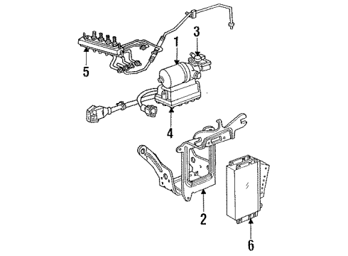 1996 Ford Thunderbird Anti-Lock Brakes Diagram