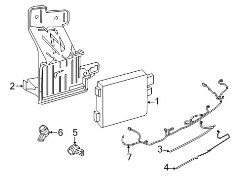 2022 Lincoln Corsair WIRE - PARKING DISTANCE AID SE Diagram for LX6Z-15K868-D