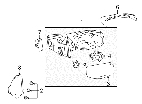 2008 Ford Taurus X Outside Mirrors Diagram