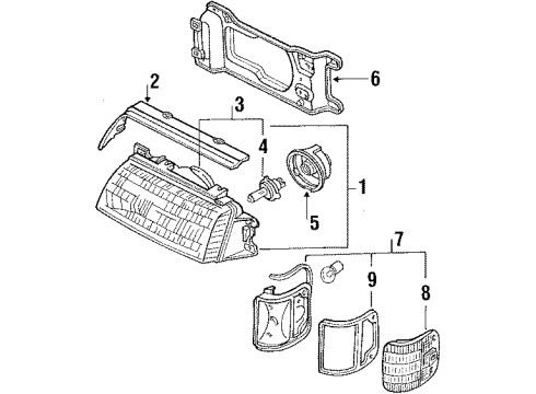 1988 Mercury Tracer Bulbs Diagram