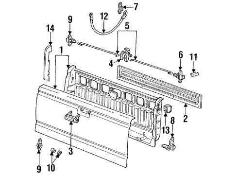 1995 Ford Ranger Filler Diagram for F37Z-99407A67-A