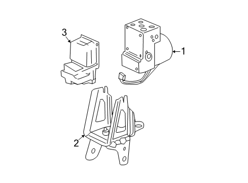 2004 Lincoln Town Car ABS Components Diagram