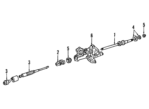 1995 Ford F-150 Steering Column, Steering Wheel & Trim Diagram