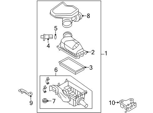 2010 Lincoln MKX Air Intake Diagram