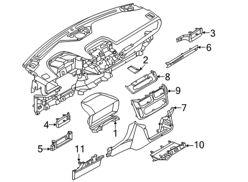 2023 Ford Maverick Cluster & Switches, Instrument Panel Diagram