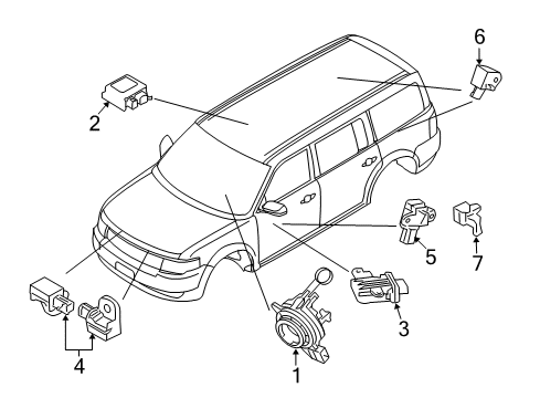 2019 Lincoln MKT Air Bag Components Diagram