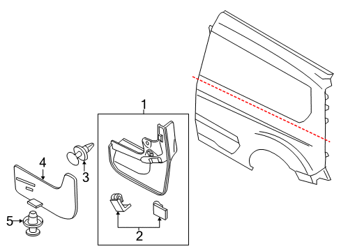 2014 Ford Transit Connect Exterior Trim - Side Panel Diagram 2 - Thumbnail