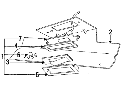 1993 Ford F-350 License Lamps Diagram 2 - Thumbnail