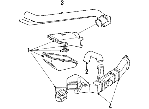 1985 Ford Bronco II Air Inlet Diagram