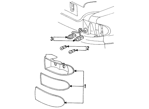 1995 Mercury Sable Bulbs Diagram 4 - Thumbnail