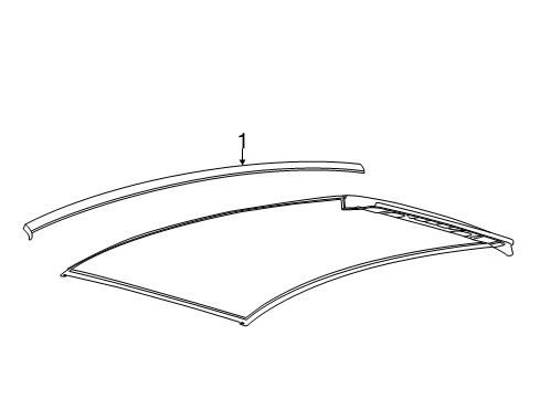 2014 Ford Focus Exterior Trim - Roof Diagram