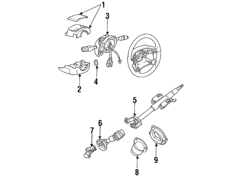 1996 Ford Probe Coupling & Uj Steering Diagram for F32Z3B676B