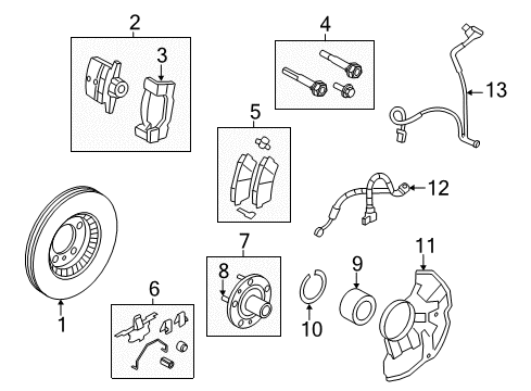 2010 Mercury Milan Front Brakes Diagram