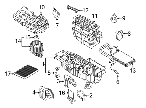 2013 Ford Flex A/C & Heater Control Units Diagram