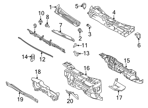 2011 Ford Transit Connect Cowl Diagram