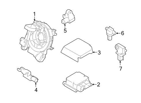 2023 Ford F-150 Lightning Air Bag Components Diagram 2 - Thumbnail