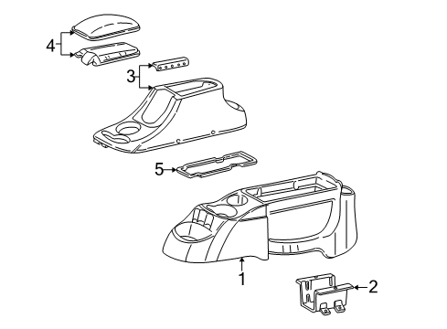 2002 Mercury Sable Panel Console Diagram for YF1Z5404567AAC