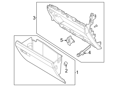 2023 Ford F-350 Super Duty Glove Box Diagram 1 - Thumbnail