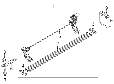 2010 Ford F-150 Step Assembly Diagram for AL3Z-16450-ADPTM