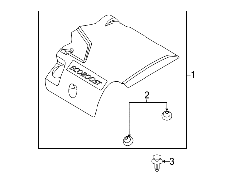 2018 Ford Explorer Engine Appearance Cover Diagram 2 - Thumbnail