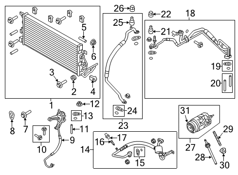 2016 Ford Explorer Compressor Assembly Diagram for EB5Z-19703-B