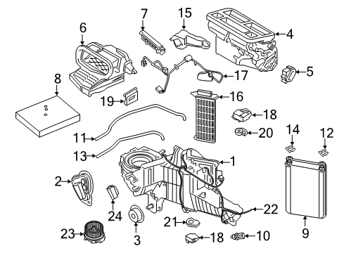 2017 Ford F-250 Super Duty HVAC Case Diagram 1 - Thumbnail