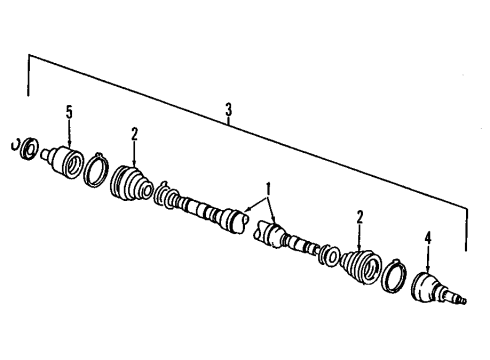 2006 Ford Focus Front Axle Shafts & Joints Diagram