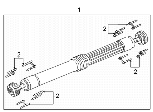 2022 Ford Bronco Drive Shaft - Rear Diagram