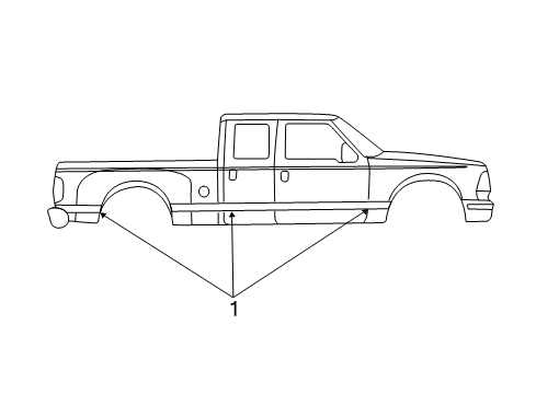 2004 Ford F-350 Super Duty Stripe Tape Diagram 6 - Thumbnail